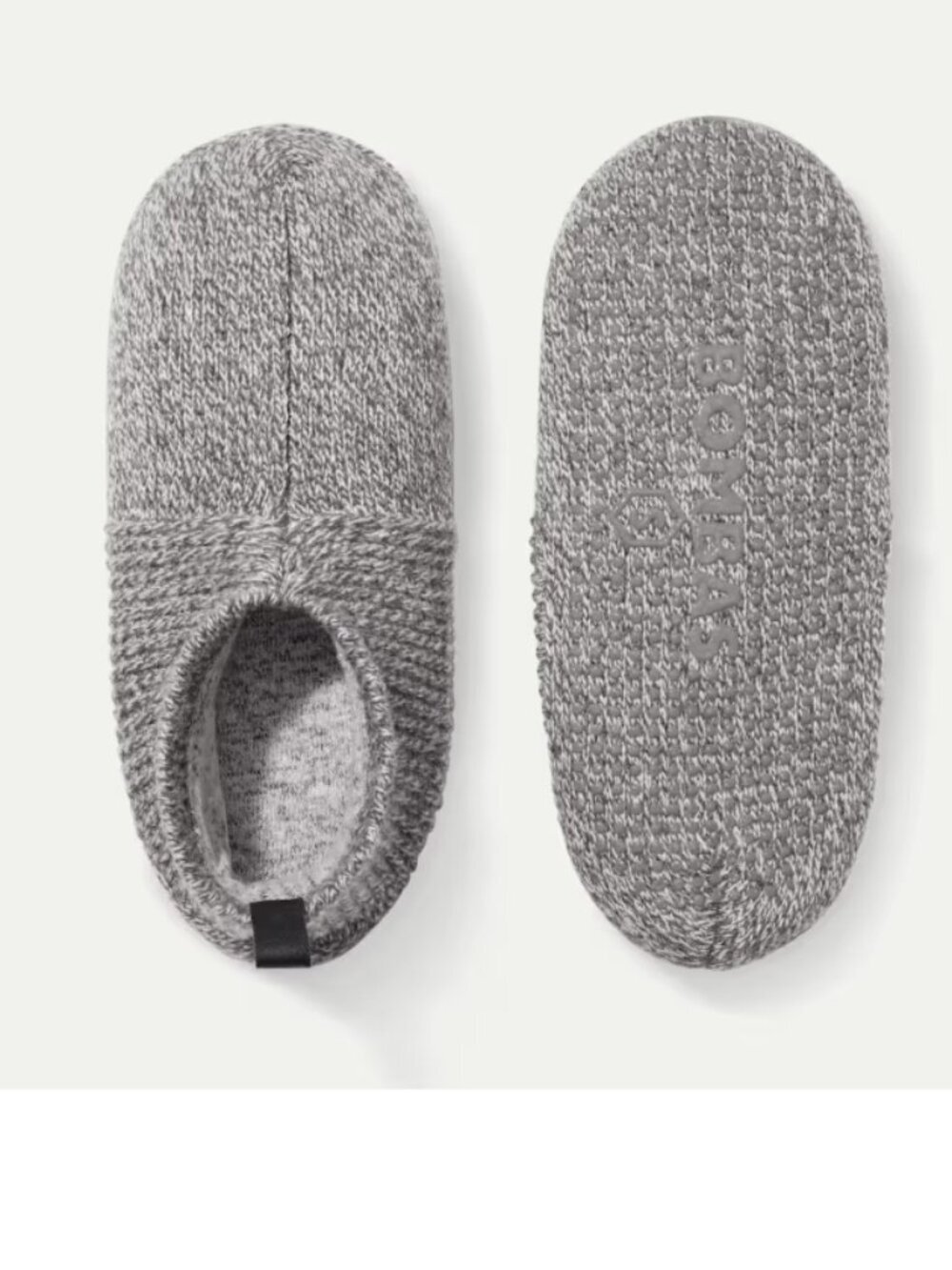 Bombas Gripper Slipper Medium Gray Heather Size Small